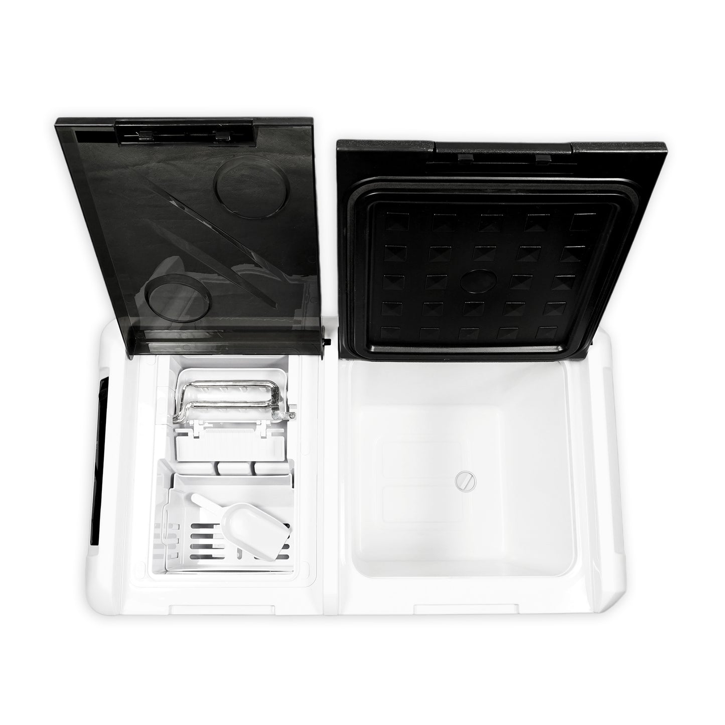 CRONY IC36 36L Home and Car Vehicle Refrigerator With Ice Machine Bottle Opener Cup Holder Car Battery Protection