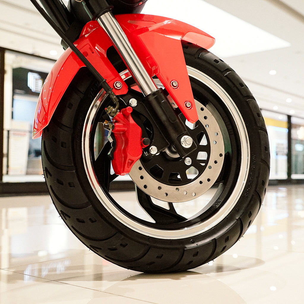 CRONY NEW X1 Harley Electrocar car With BT Speaker Electrocar car Citycoco Fat Tire electric scooter Red