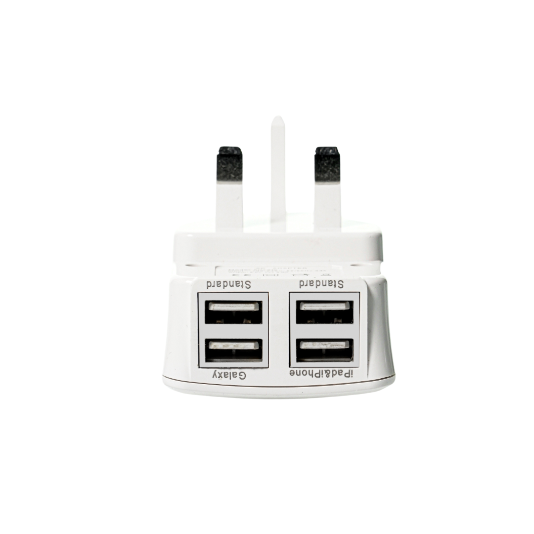 شاحن حائط USB من CRONY بأربعة منافذ شحن سريع محول طاقة USB للسفر