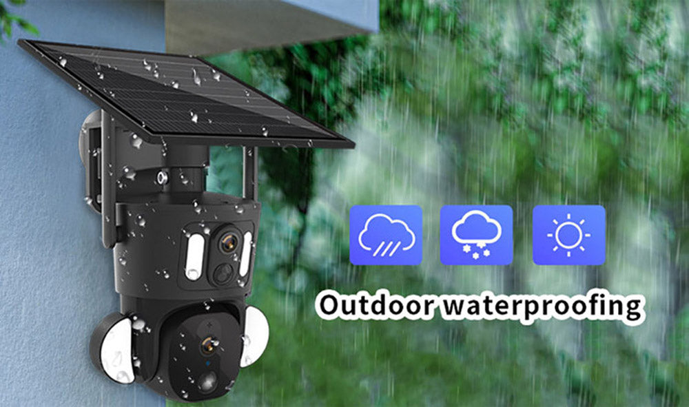 CRONY RBX-SD320 4G-4K-8MP RBX-SD320 WIFI-4K-8MP Solar Dual Linkage Battery PT Camera Built in Battery Outdoor Auto Human Tracking Solar Dual lens Camera