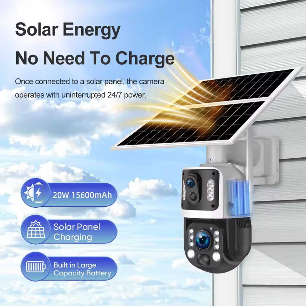 CRONY RBX-SD500 50X Low power 4G solar camera Outdoor Security with Full Color Night Vision Motion Tracking Human Detection
