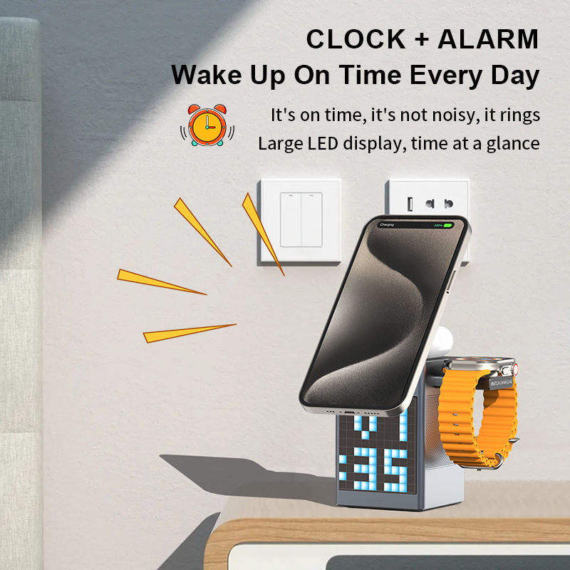 CRONY S5 Wireless charger With Speaker and Clock