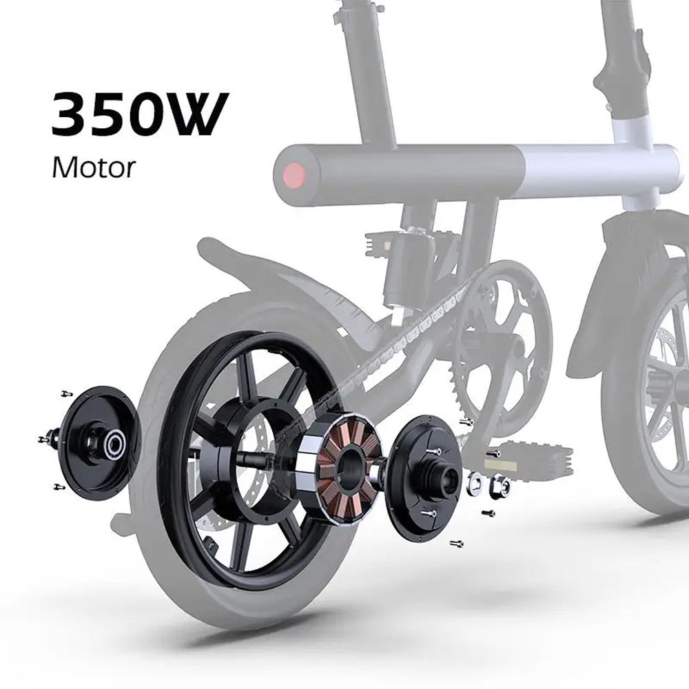 CRONY C4 Folding Electric Bicycle 350W Motor Front/Rear Disc Brakes LCD Display