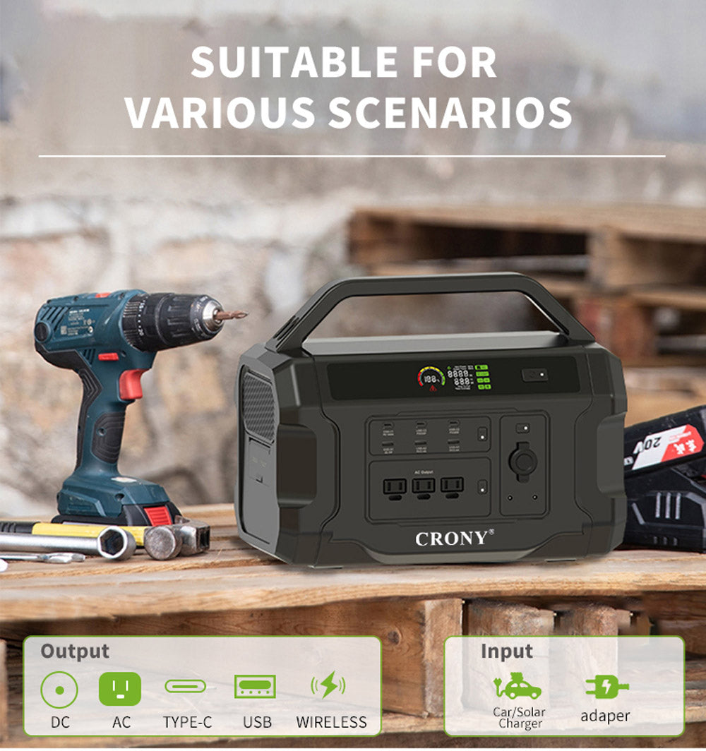 CRONY CN1002-1800W Portable Power Station AC 230V