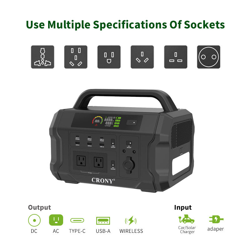 CRONY CN1002-1800W Portable Power Station AC 230V