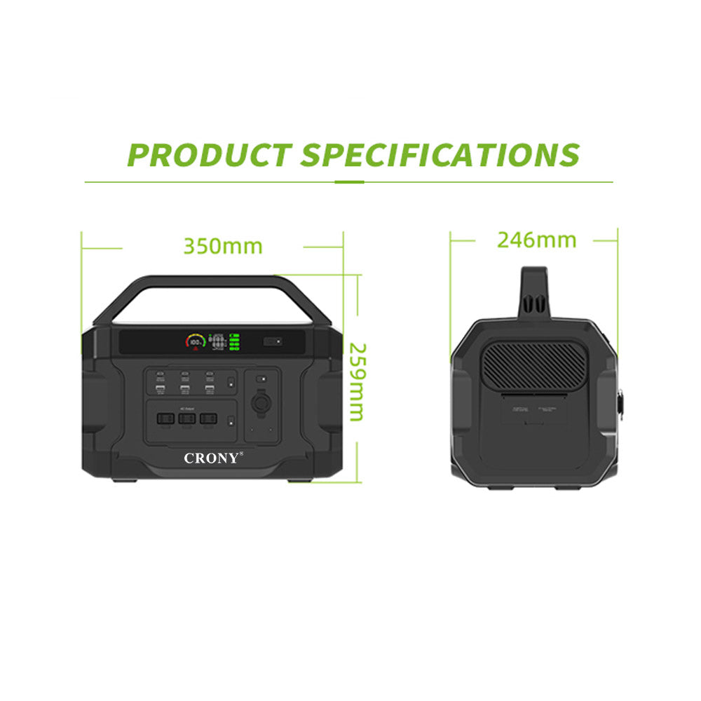 CRONY CN1002-1800W Portable Power Station AC 230V