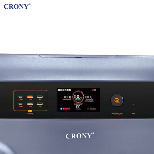 CRONY PEPF2400 Portable Power Station 3000W 2400Wh Solar Generator With Fast Charging USB AC DC Output For Outdoor Camping Emergency