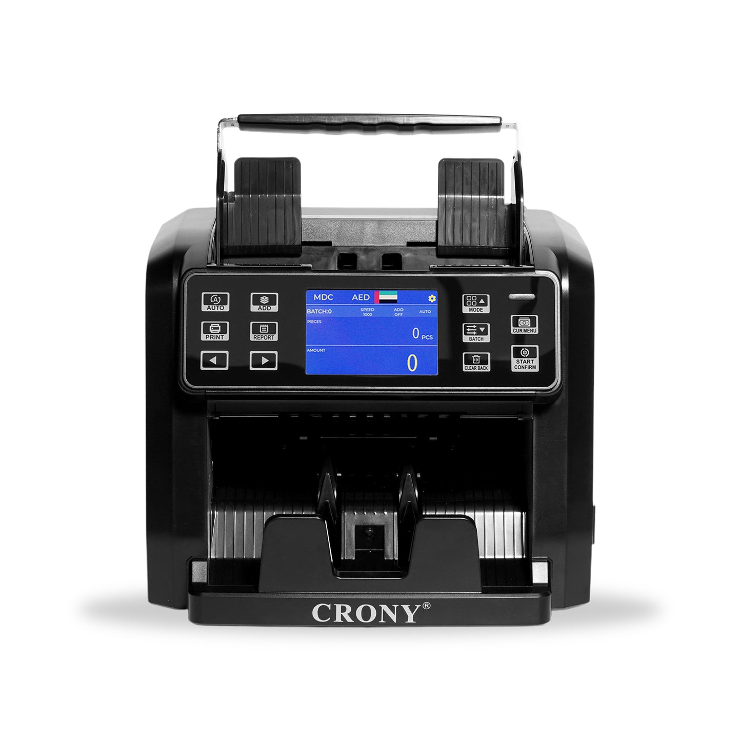 CRONY P96 Banknote Sorter with Inbuilt Printer Multi-Currency Detection LCD Display Simple Maintenance Upgrade by USB Banknote Verifiers