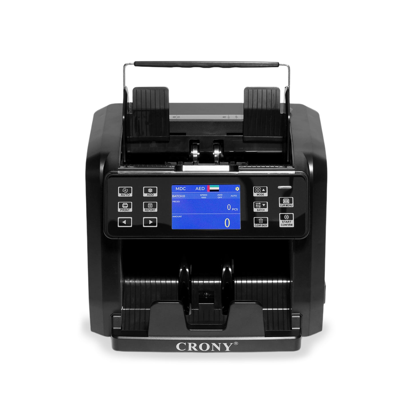 CRONY P96 Banknote Sorter with Inbuilt Printer Multi-Currency Detection LCD Display Simple Maintenance Upgrade by USB Banknote Verifiers