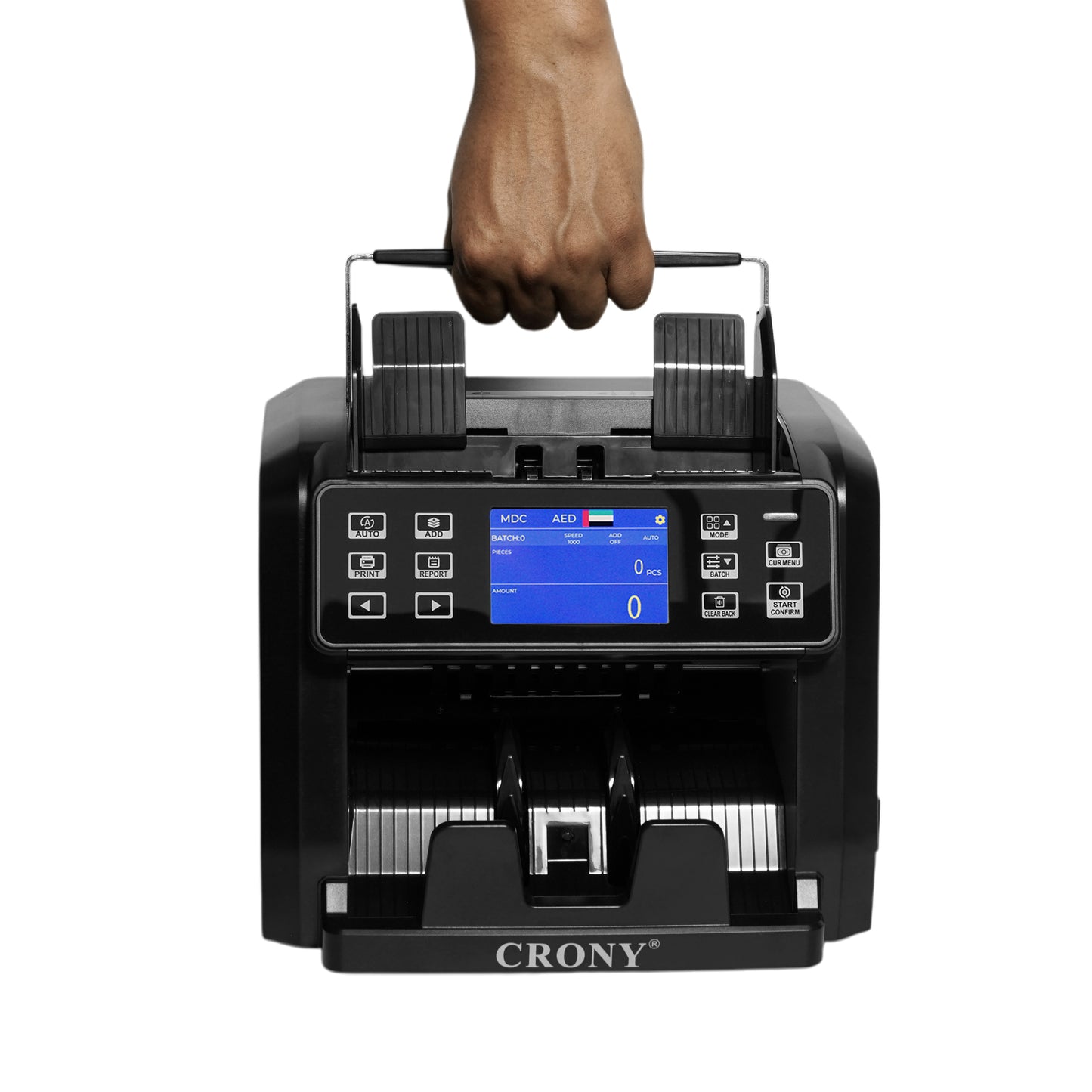CRONY P96 Banknote Sorter with Inbuilt Printer Multi-Currency Detection LCD Display Simple Maintenance Upgrade by USB Banknote Verifiers