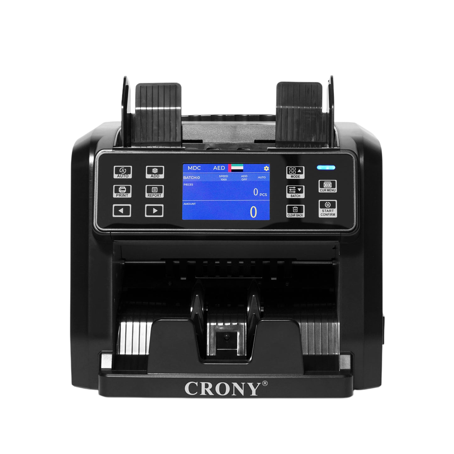 CRONY P96 Banknote Sorter with Inbuilt Printer Multi-Currency Detection LCD Display Simple Maintenance Upgrade by USB Banknote Verifiers