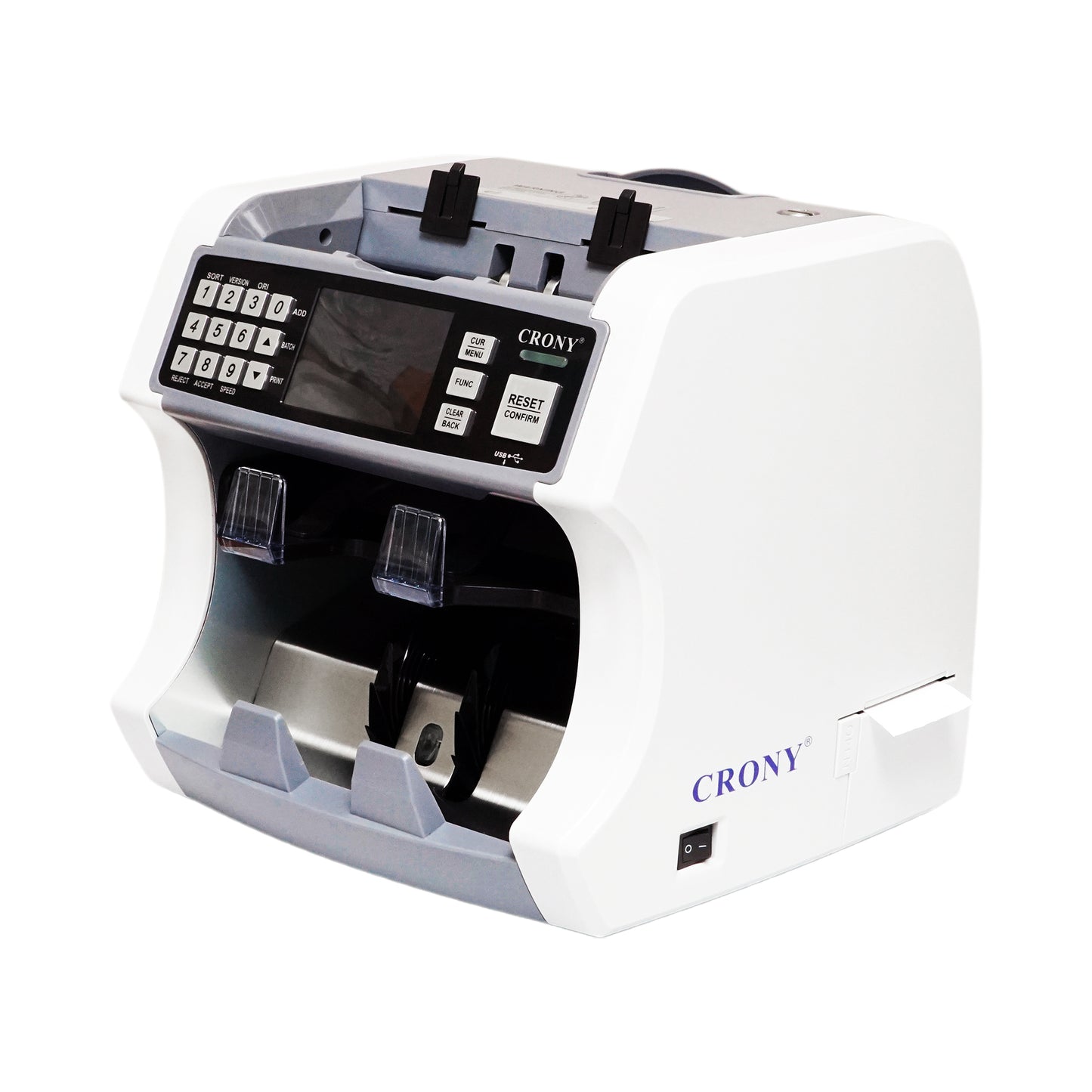 CRONY S200 High-Speed Smart Bill Counter Built-in Thermal Printer Touch Screen Banknote Verifiers