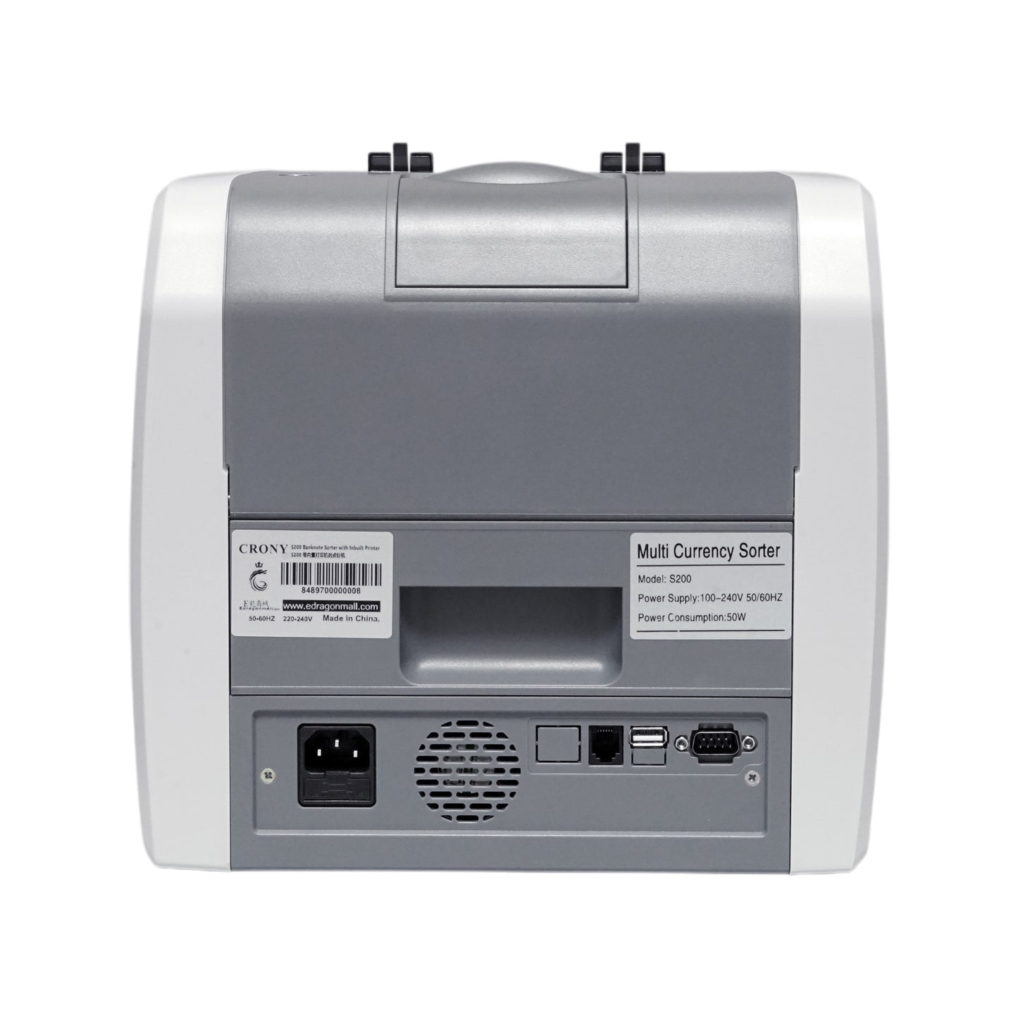 CRONY S200 High-Speed Smart Bill Counter Built-in Thermal Printer Touch Screen Banknote Verifiers
