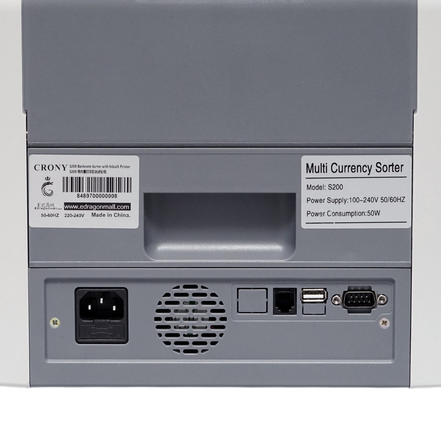 CRONY S200 High-Speed Smart Bill Counter Built-in Thermal Printer Touch Screen Banknote Verifiers