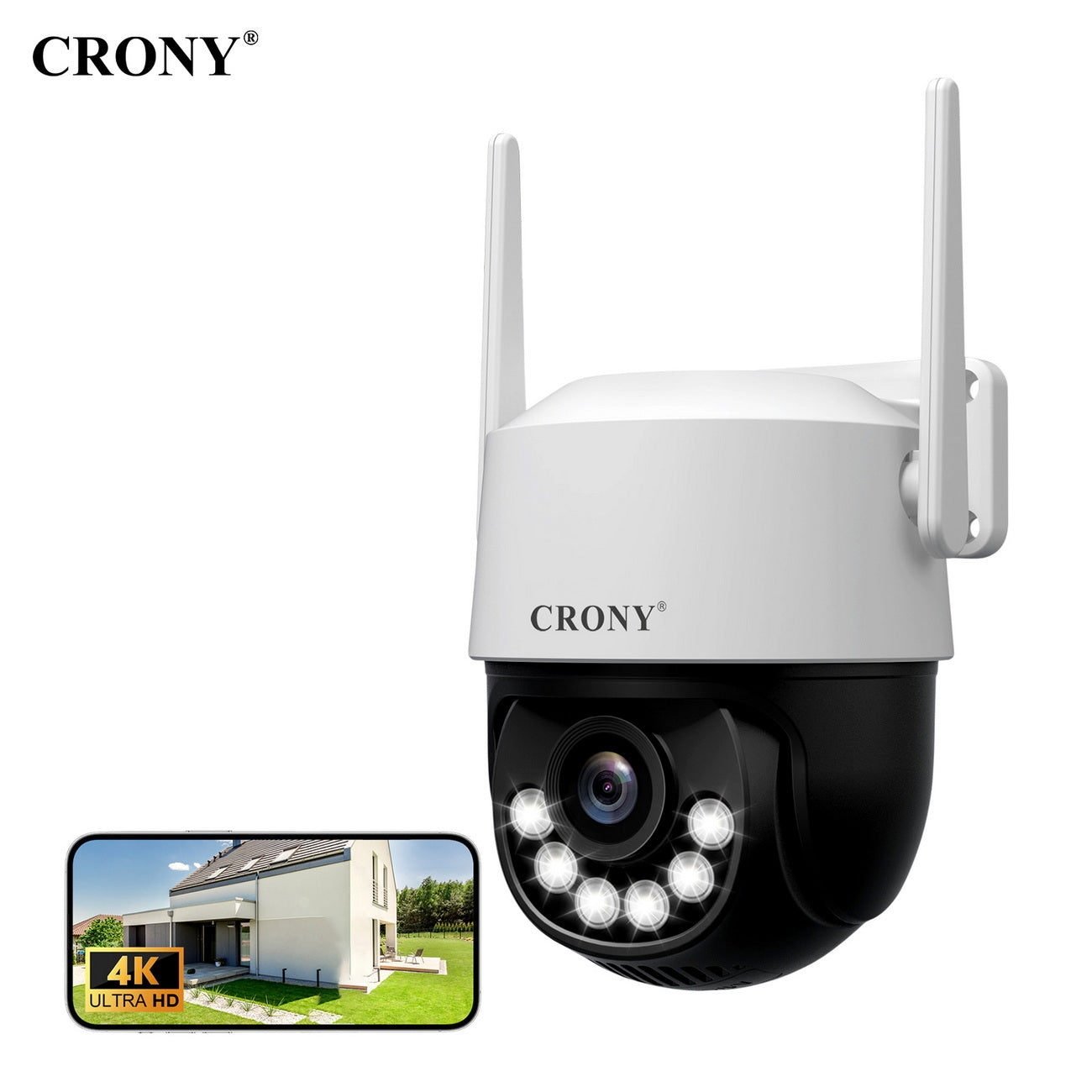 CRONY SH072 Srihome APP 8MP Wireless Camera 8MP 5G WiFi Camera With Night Vision Human Detection Two Way Audio
