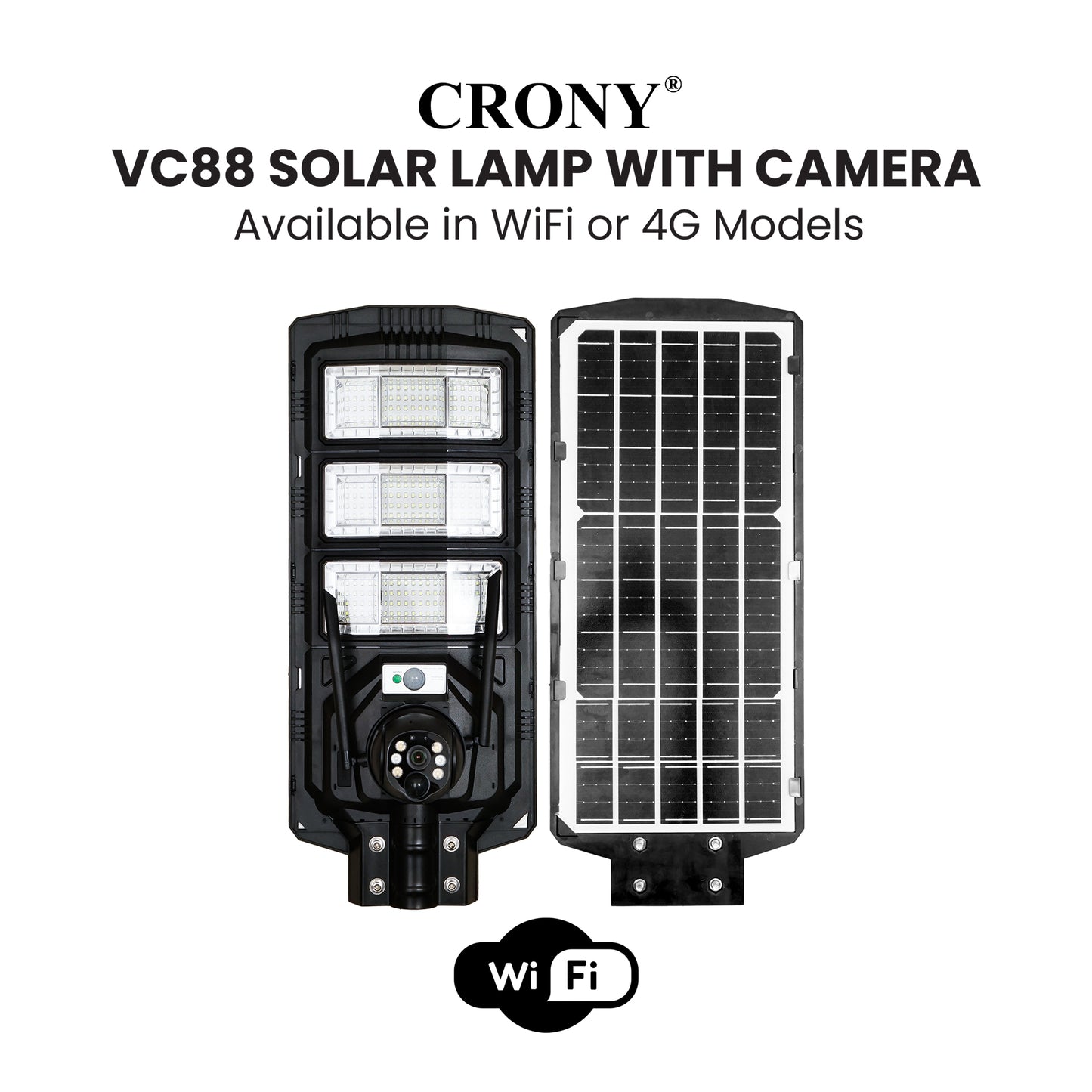 CRONY VC88 4MP 1080P Solar Camera 4G/Wi-Fi Connectivity PTZ Function IR Night Vision Humanoid Tracking