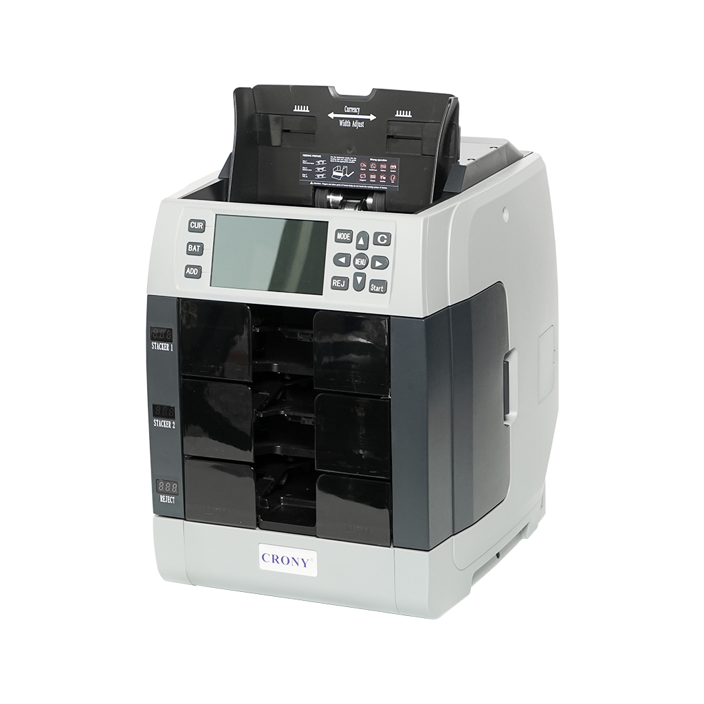 CRONY Banknote Verifiers WR8301 2+1 Multi Currency Mix Value Money sorter Pocket Money Counter and Sorter