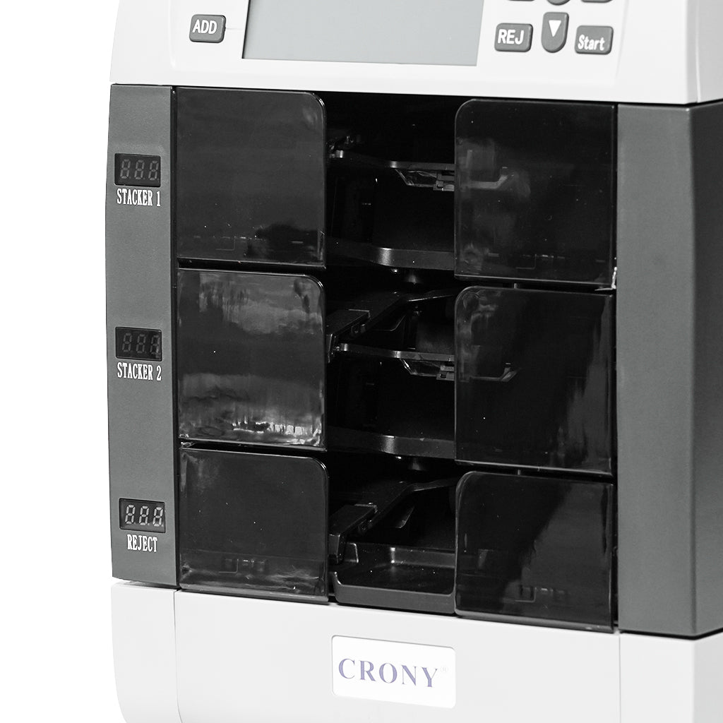 CRONY Banknote Verifiers WR8301 2+1 Multi Currency Mix Value Money sorter Pocket Money Counter and Sorter