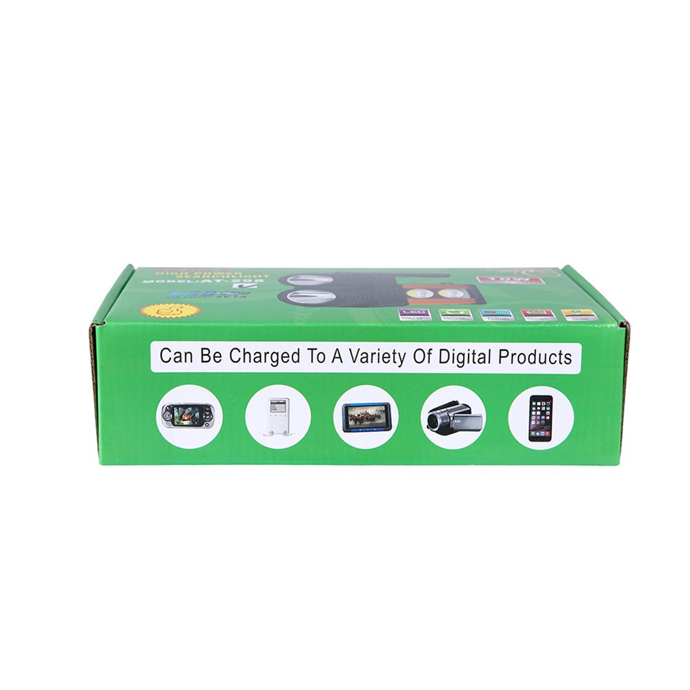 AT-298 solar power system Torcia Lampada A Led Ricaricabile Emergenza 10w 200 Metri Usb Luce Gialla Bianca - Edragonmall.com