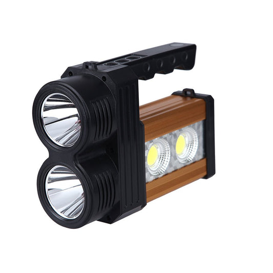 AT-298 solar power system Torcia Lampada A Led Ricaricabile Emergenza 10w 200 Metri Usb Luce Gialla Bianca - Edragonmall.com