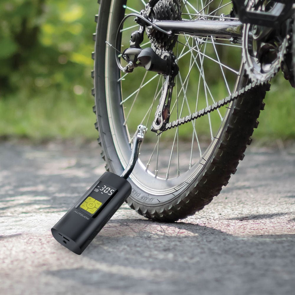 ATJ-AC100 Portable Electric Air Inflator Auto Ultra Compact Cordless Digital Air Pump Inflator/Power Bank | W/ 12-Volt DC Adaptor - Edragonmall.com