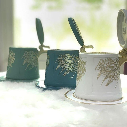 Bakhoor Big teacup Bukhoor Dukhoon Portable Incense Burner-Brown - Edragonmall.com