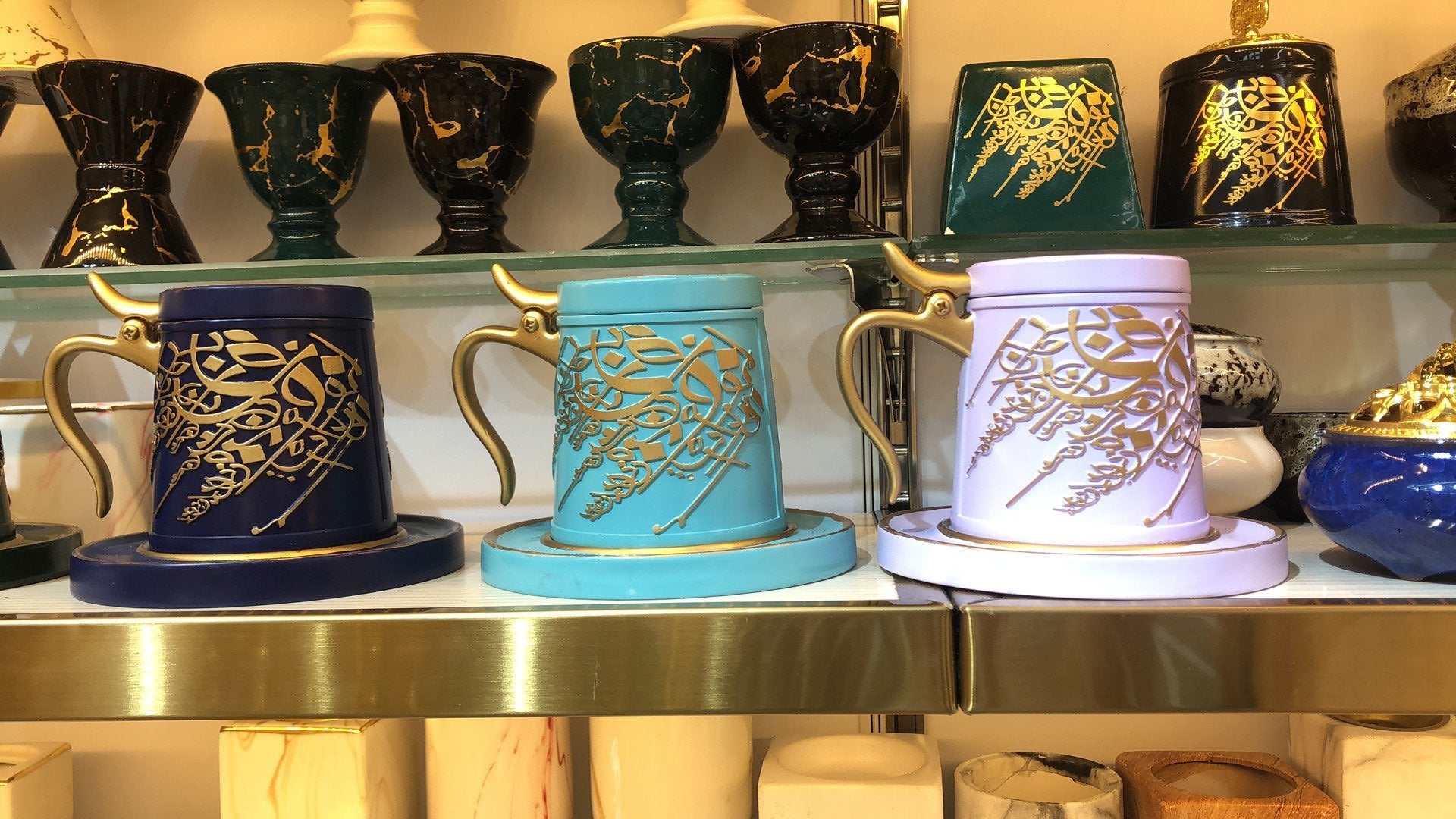 Bakhoor Big teacup Bukhoor Dukhoon Portable Incense Burner-green - Edragonmall.com