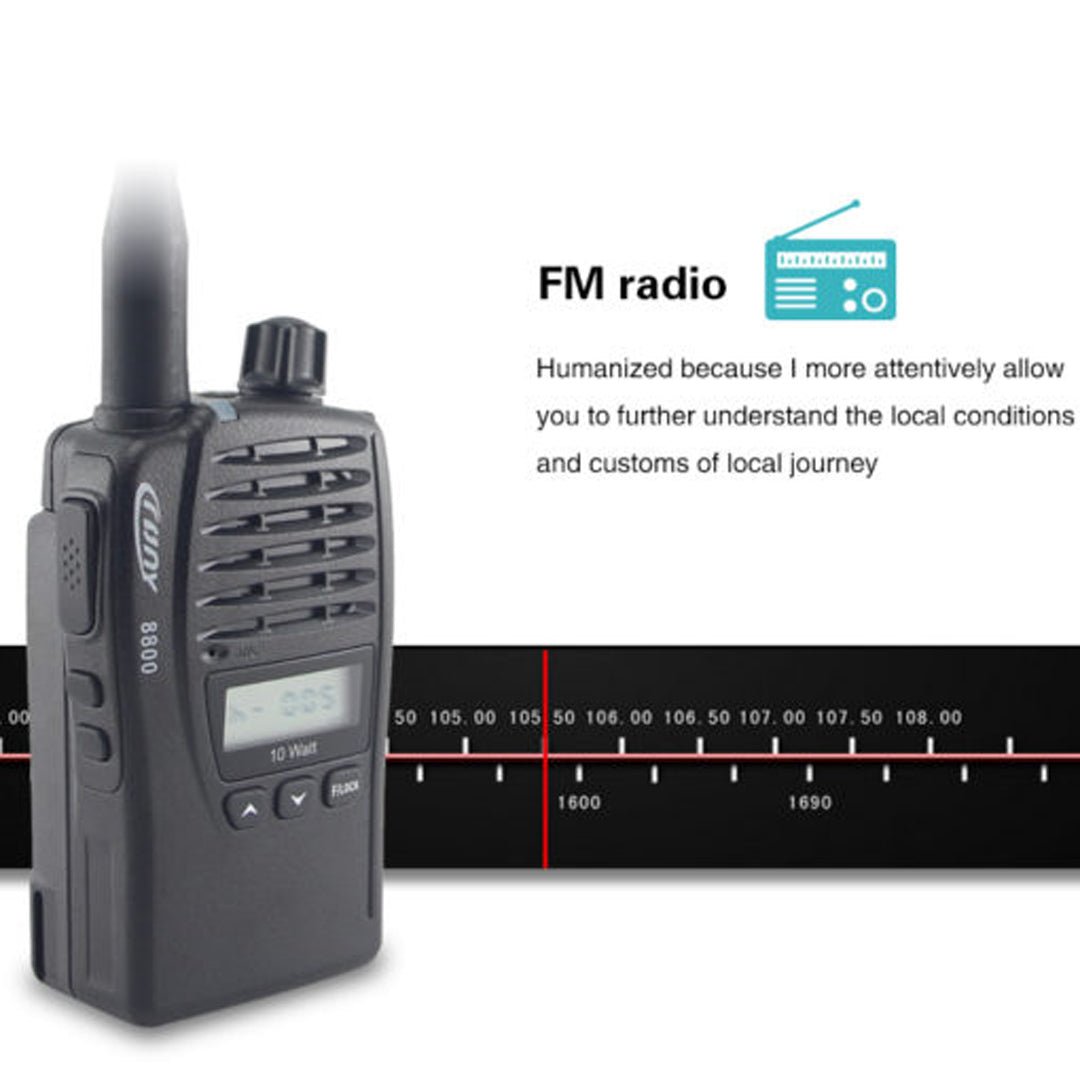 Crony 10W CY-8800 UHF Long Range Walkie Talkies 8-20km Two Way Radio Warterproof with headsets - Edragonmall.com