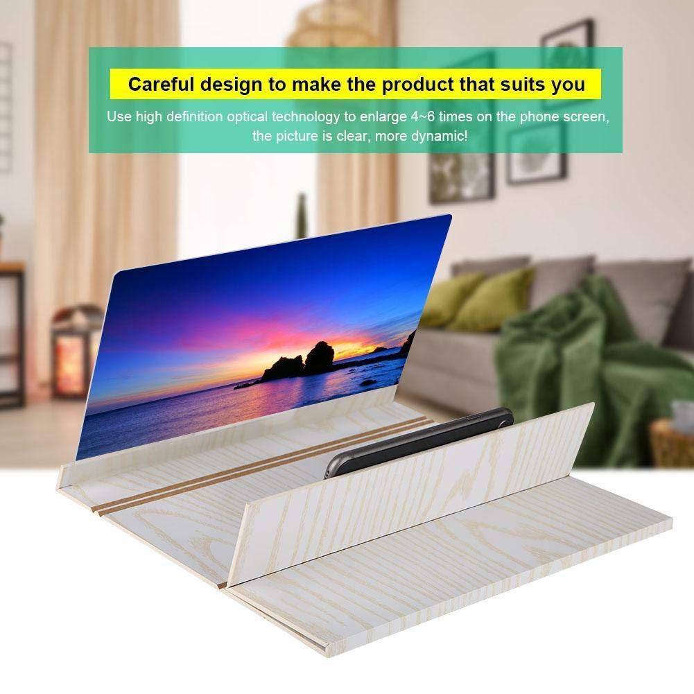 Crony 12 Inch Screen Magnifier Smartphone Magnifying Glass, Cell Phone 3D HD Movie Video Projector Amplifier with Foldable Holder Stand - Edragonmall.com