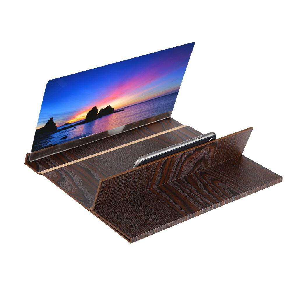 Crony 12 Inch Screen Magnifier Smartphone Magnifying Glass, Cell Phone 3D HD Movie Video Projector Amplifier with Foldable Holder Stand - Edragonmall.com
