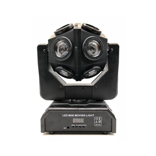 Crony 12pcs X 10W LED Super Beam Mini Moving Head light Double Ball Football Light RGBW Color For KTV bar, art bar,Di bar, stage - Edragonmall.com