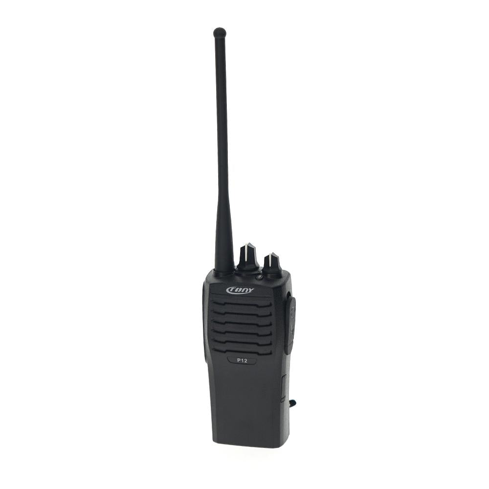 Crony 12W P12 Wireless Two Way Radio Rechargeable Walkie Talkies for Camping Hiking 10-25km Hunting Black - Edragonmall.com