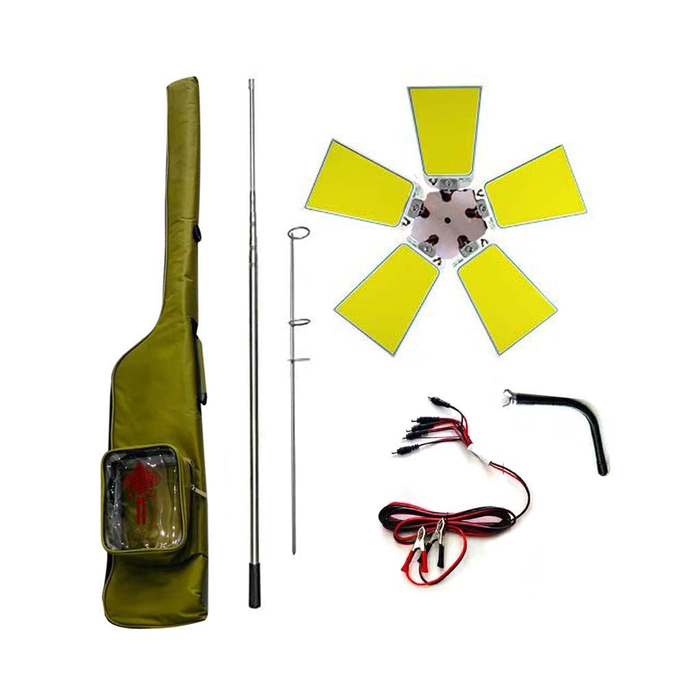 CRONY 5LED Fishing Light 360°Light Outdoor Telescopic Camping Rod