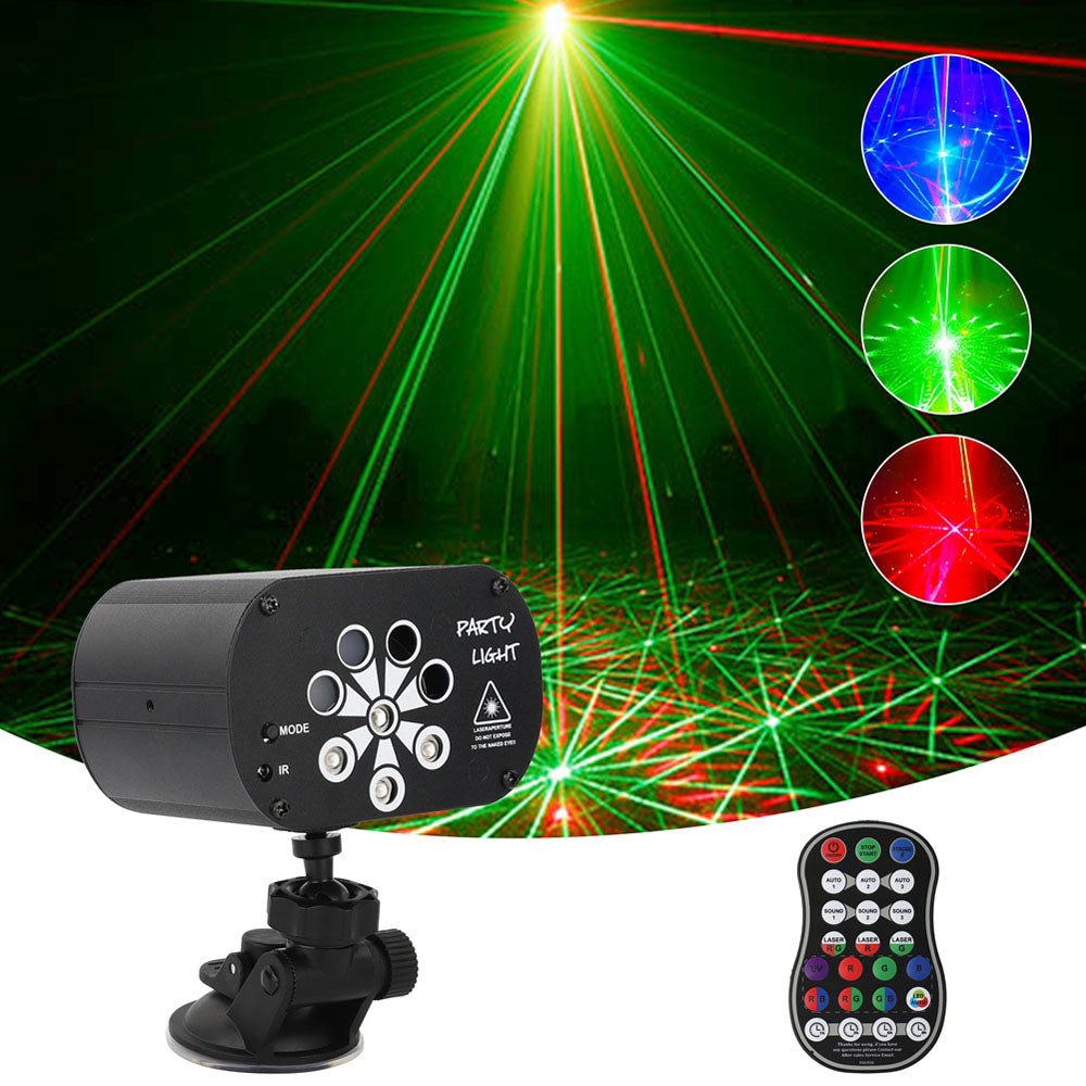 CRONY 8 holes red/green laser with RGB +UV LED light LED Stage Effect Lighting with Remote Controller