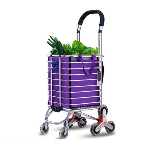 CRONY 8 Wheels Dual Purpose Shopping Cart Wheels Dual Purpose Shopping Cart Lightweight Shopping Trolley Bag With Seat - Edragonmall.com