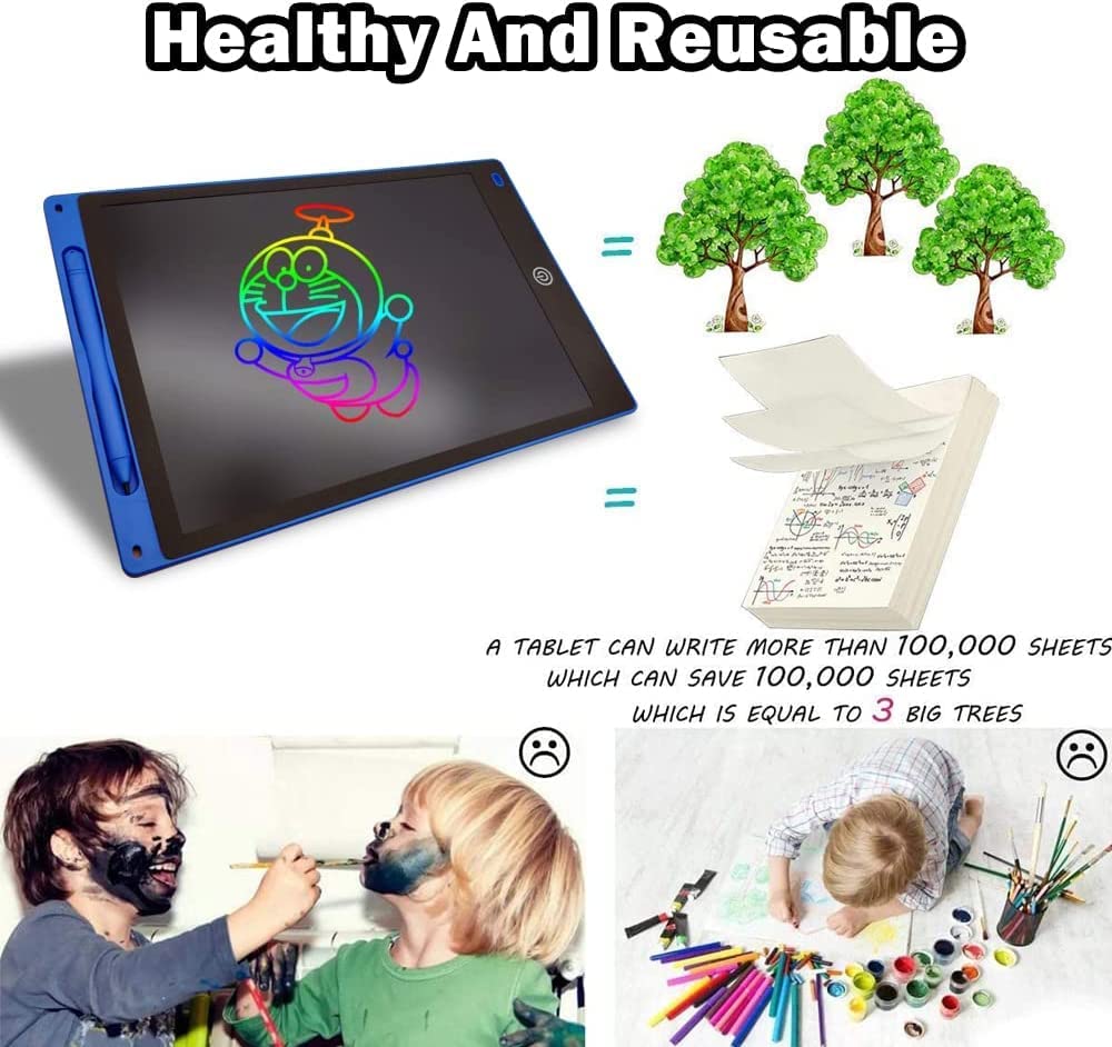 CRONY 8.5 10 12inch LED Writing Tablet Writing Doodle Board 3D LED Luminous Magic Drawing Pad Toys Erasable Sketching Notepad - Edragonmall.com