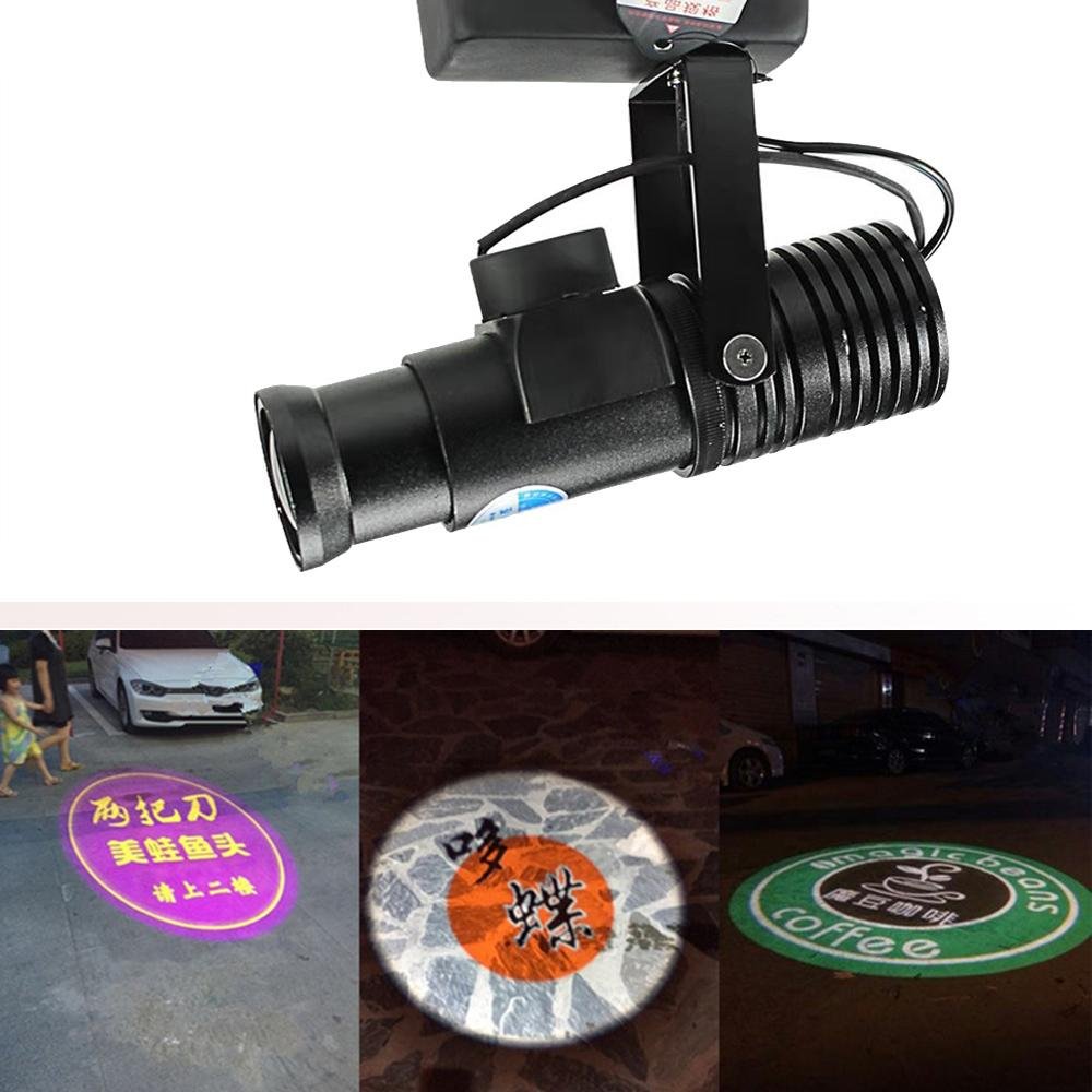 CRONY AD 20W with motor logo lamp LED HD Projection Advertising DIY LOGO Custom Lmage Projector Mall Restaurant Welcome Laser Sense Timing Light LED display - Edragonmall.com