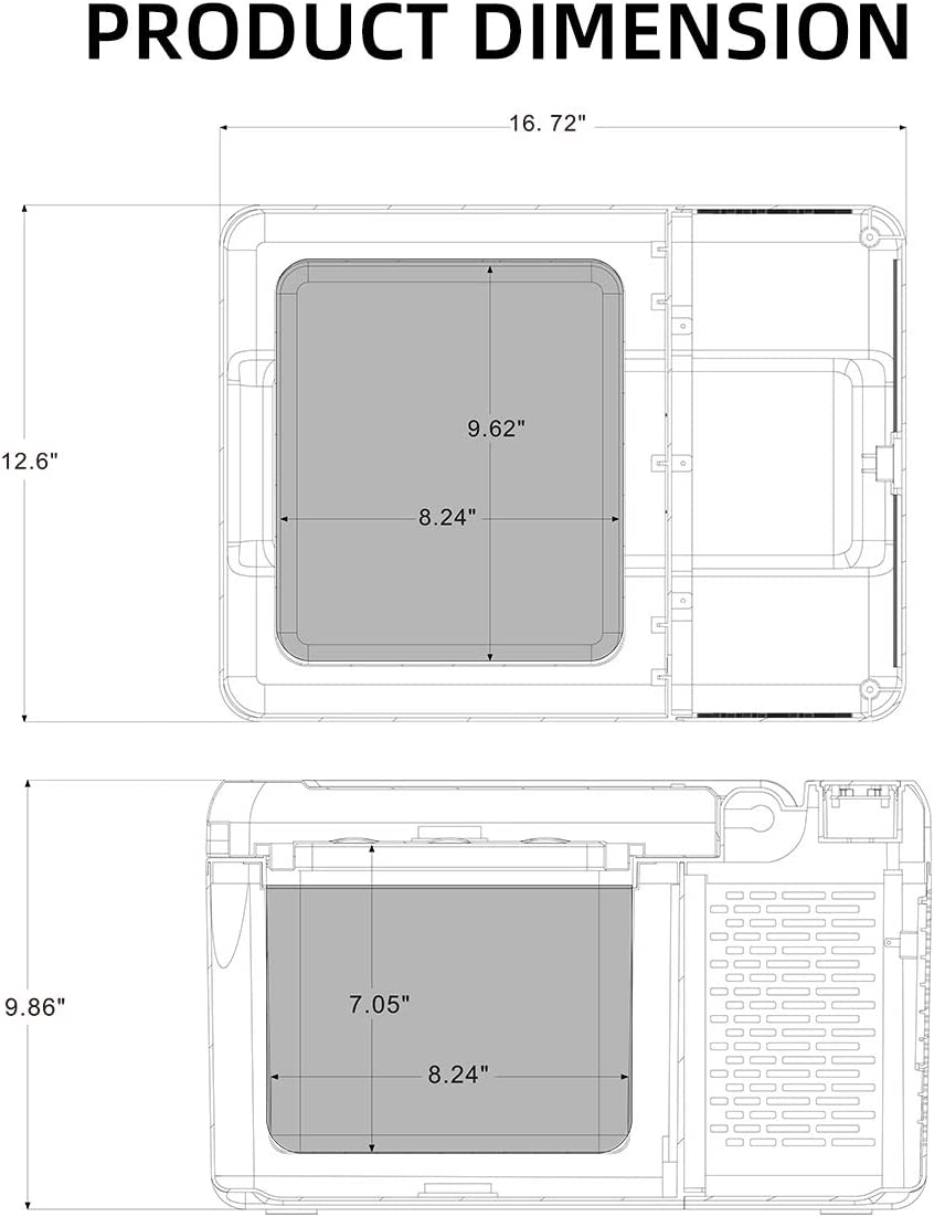 CRONY Car Refrigerator 9L-C9 compressor beauty mini fridge cosmetics skincare mobile cooler box - Edragonmall.com