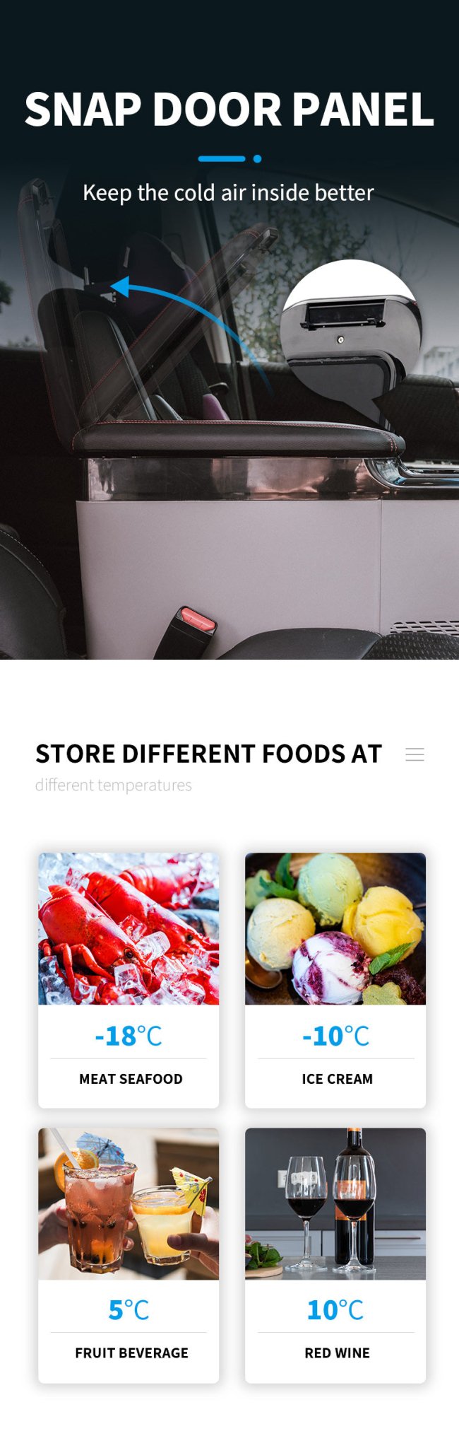 CRONY CF15 15L Vehicle Refrigerator with APP DC 12V for centre armrest in car truck refrigerator without battery - Edragonmall.com