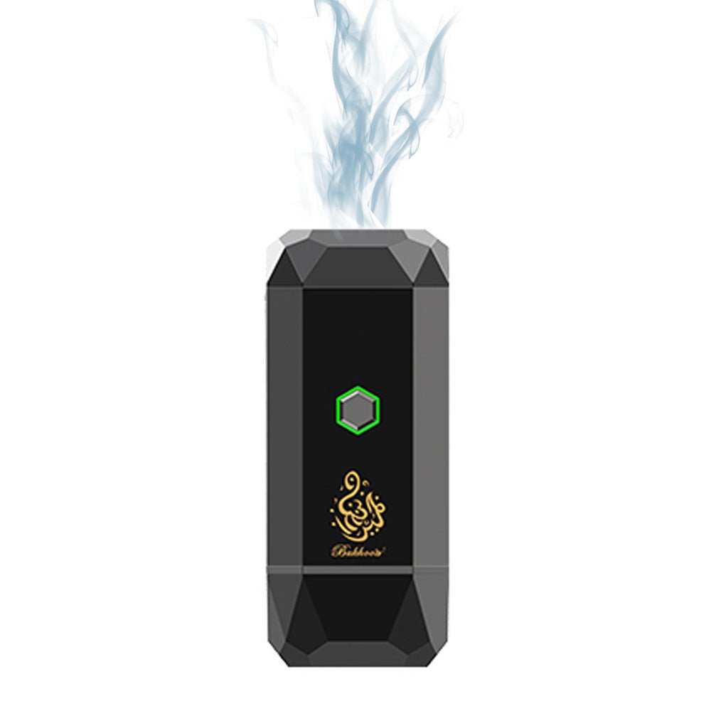 CRONY Large B15 Portable Bukhoor Style Usb Type-C Power incense burner Bakhoor Portable Rechargeable Electric Incense Burner | BLACK - Edragonmall.com