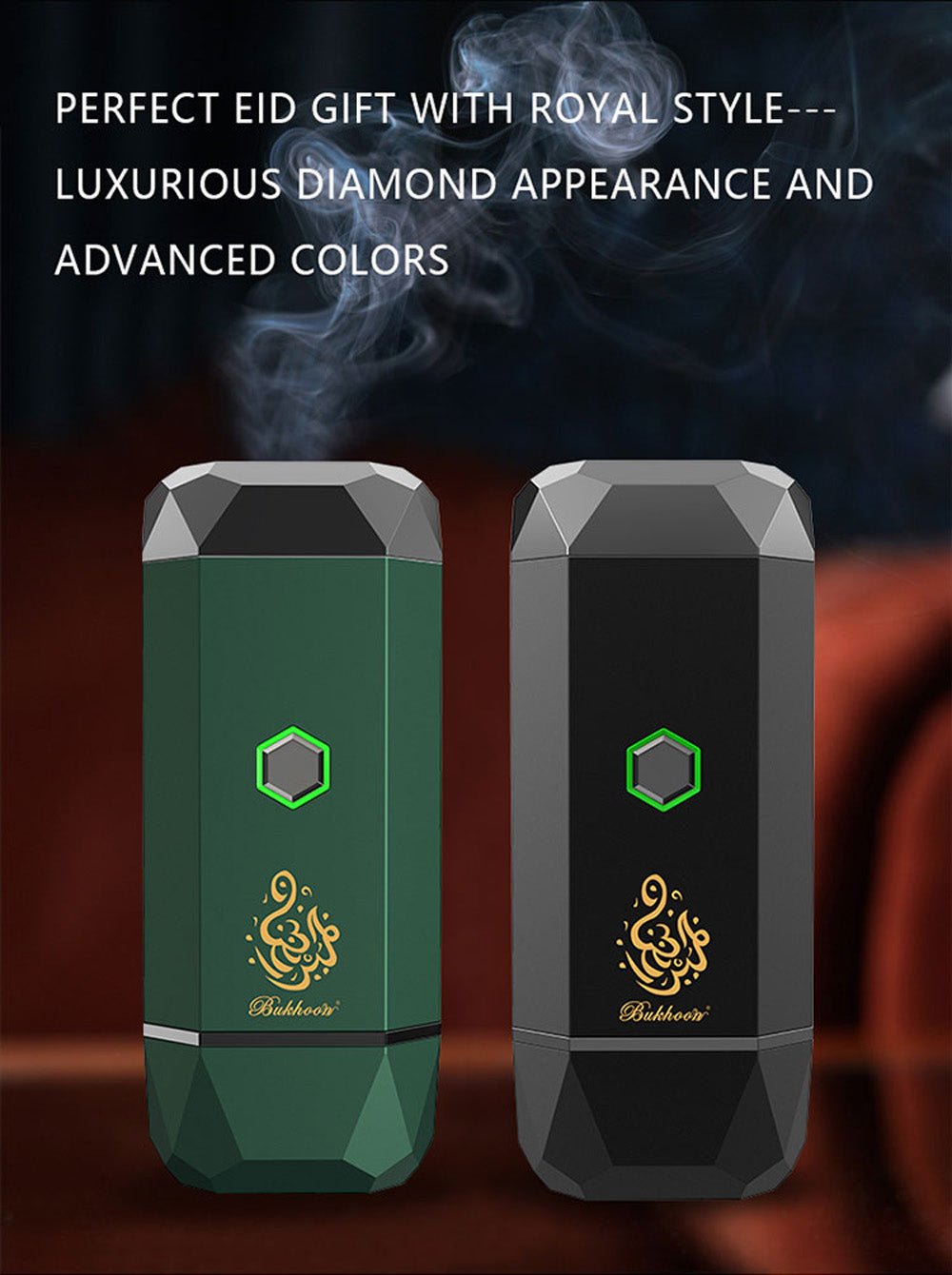 CRONY Large B15 Portable Bukhoor Style Usb Type-C Power incense burner Bakhoor Portable Rechargeable Electric Incense Burner | BLACK - Edragonmall.com