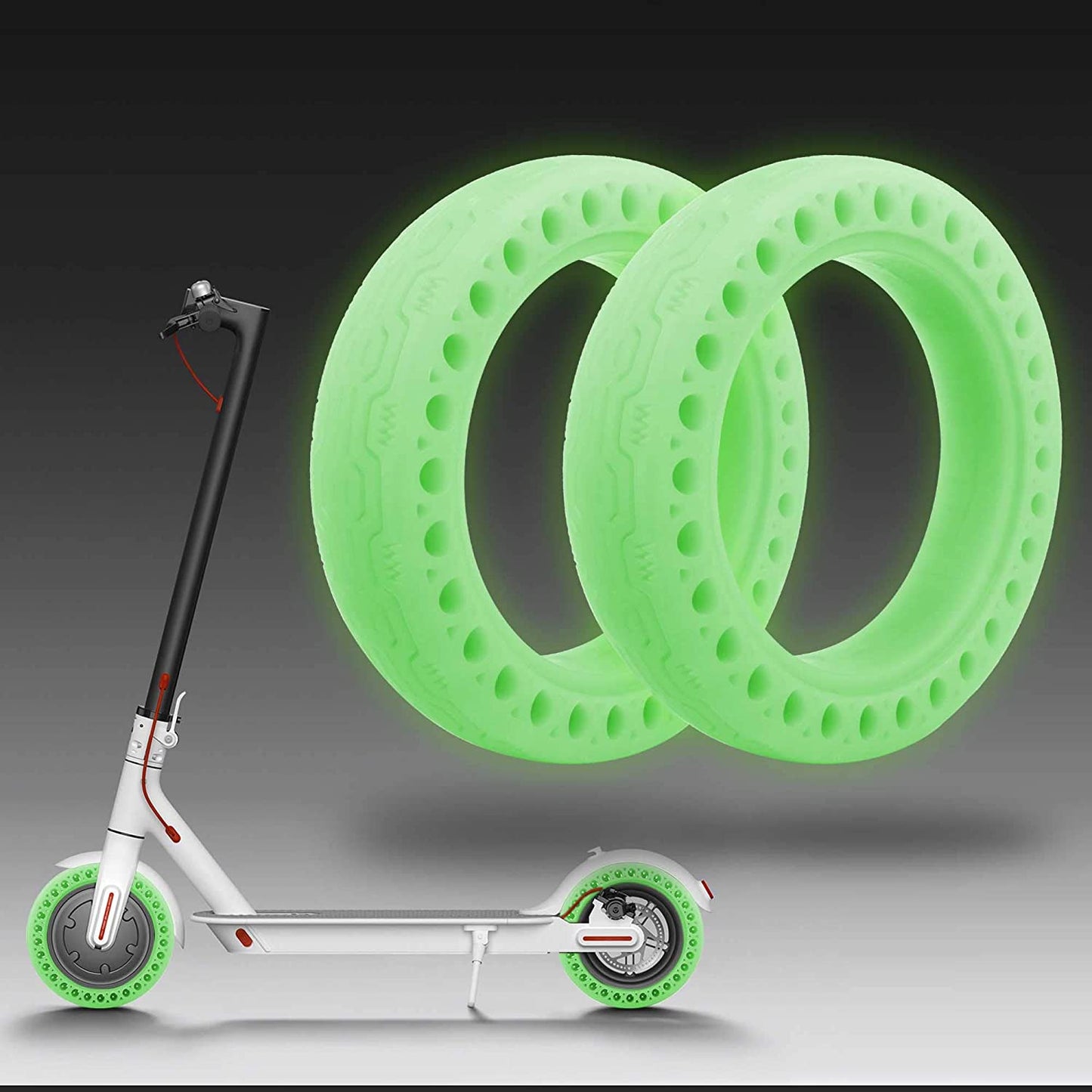 CRONY M365 honeycomb tires Scooter Tires 8.5In Tire Front Rear Tire Honeycomb glow-in-the-dark tires - Edragonmall.com
