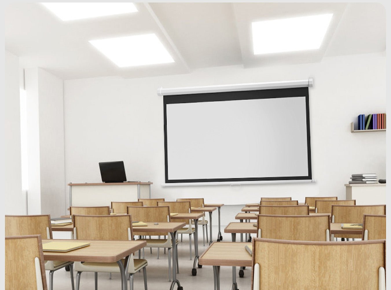 Crony Projection Wall Screen 100 Inch 4:3 Anti-Light With projector screen by manual Screen - Edragonmall.com