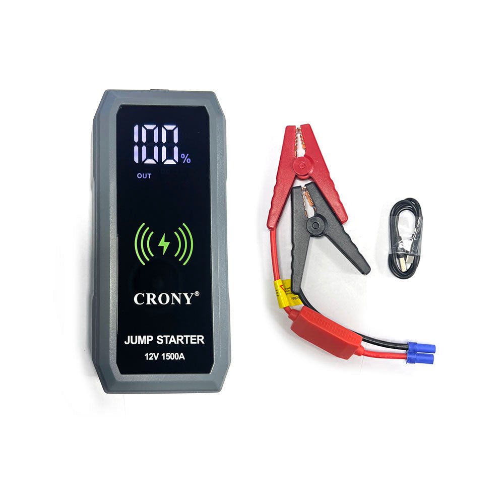 CRONY S606 Super Jumper Starter 12V Auto Car Battery Portable Jump Starter Power Station with wireless charging function - Edragonmall.com
