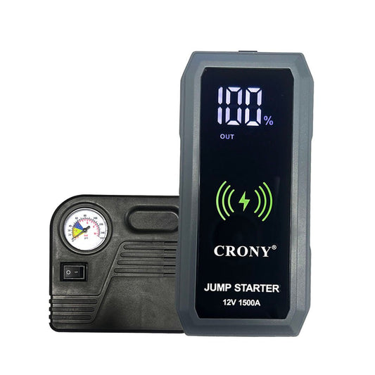 CRONY S606+Air Super Jumper Starter 12V Auto Car Battery Portable Jump Starter Power Station with wireless charging function - Edragonmall.com