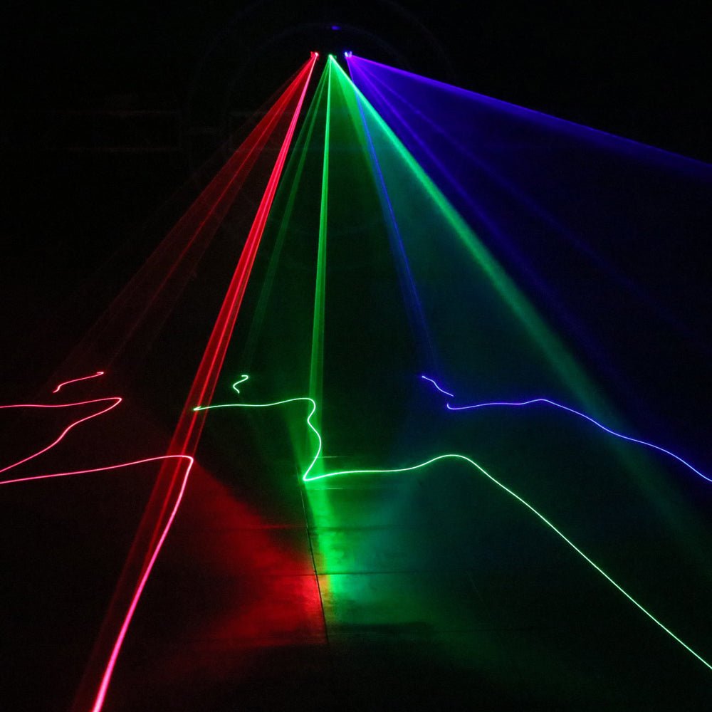 CRONY Sectorial 3 hole red green blue laser light Colorful Fan Beam Pattern Led Lights RGB Disco Laser Stage Lighting For Party - Edragonmall.com