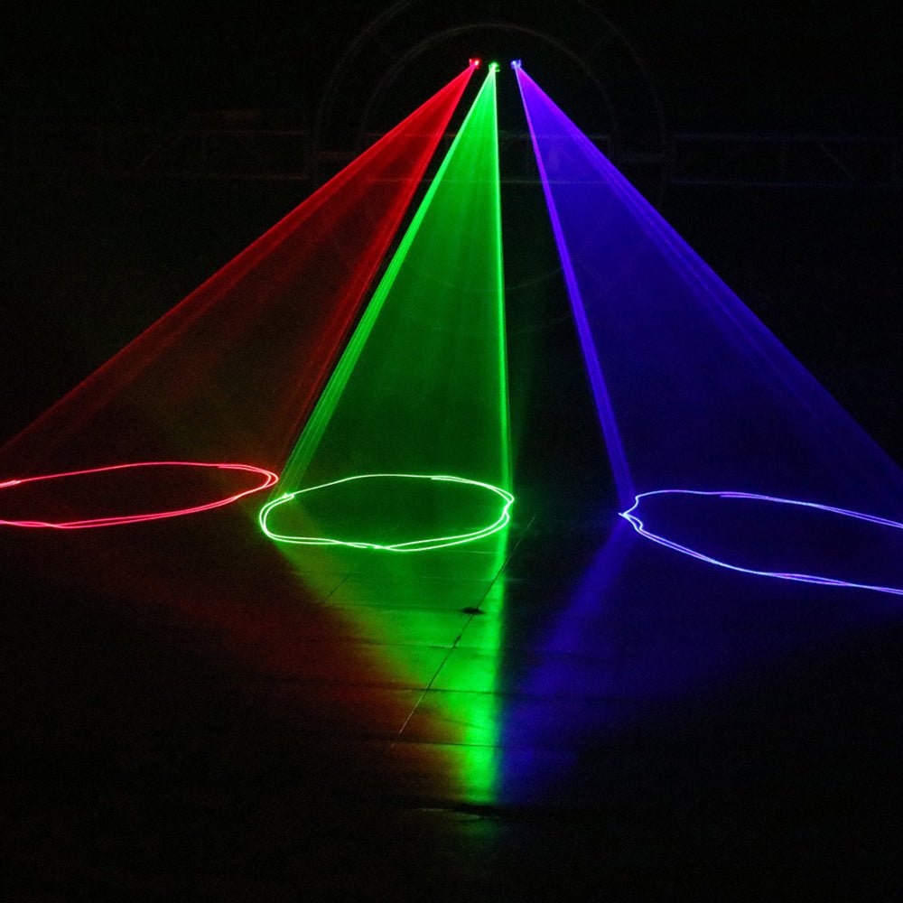 CRONY Sectorial 3 hole red green blue laser light Colorful Fan Beam Pattern Led Lights RGB Disco Laser Stage Lighting For Party - Edragonmall.com