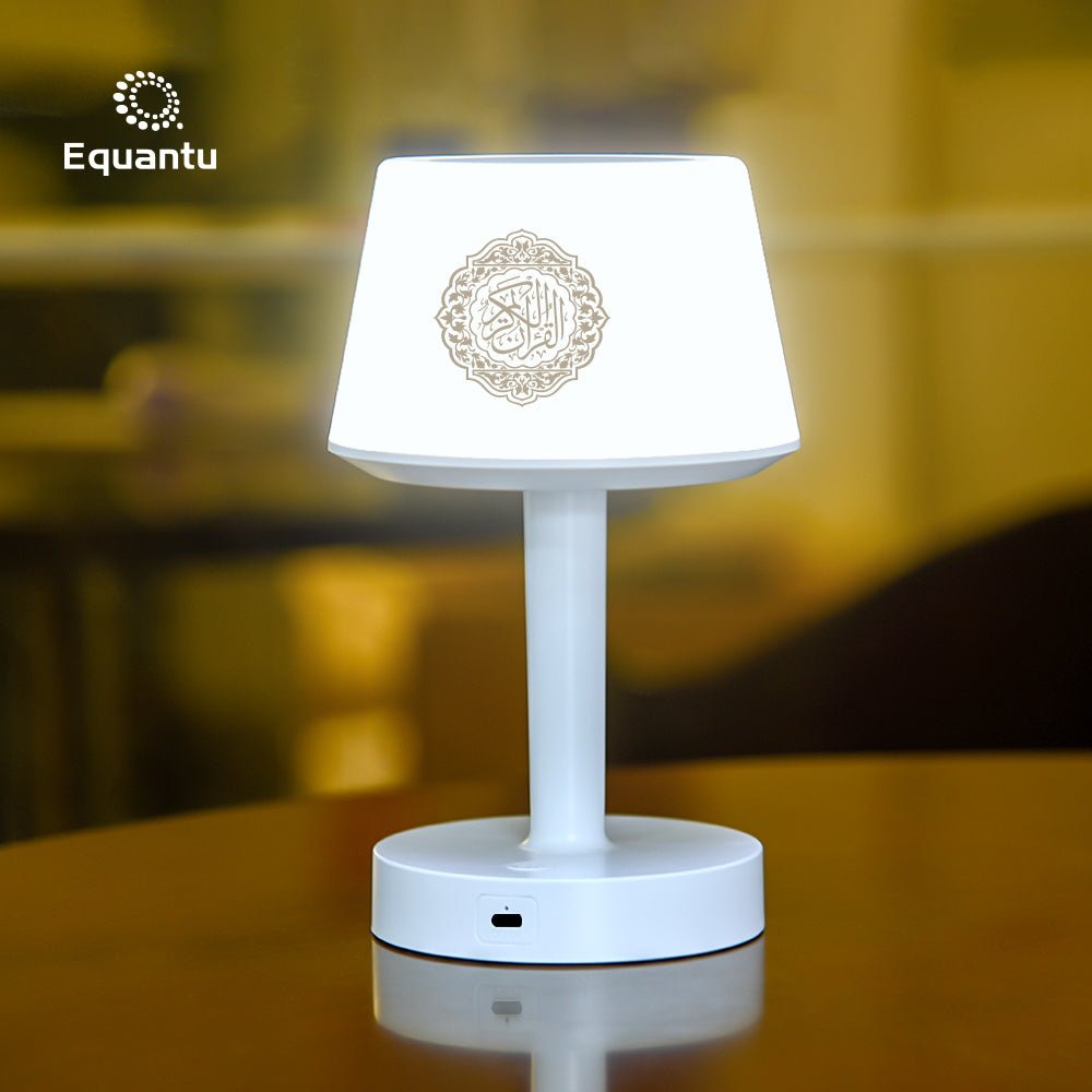 كروني SQ-917 مكبر صوت رقمي مع تطبيق، مصباح طاولة للأطفال، مكبر صوت، تحكم عن بعد، ضوء ليلي، مشغل قرآن