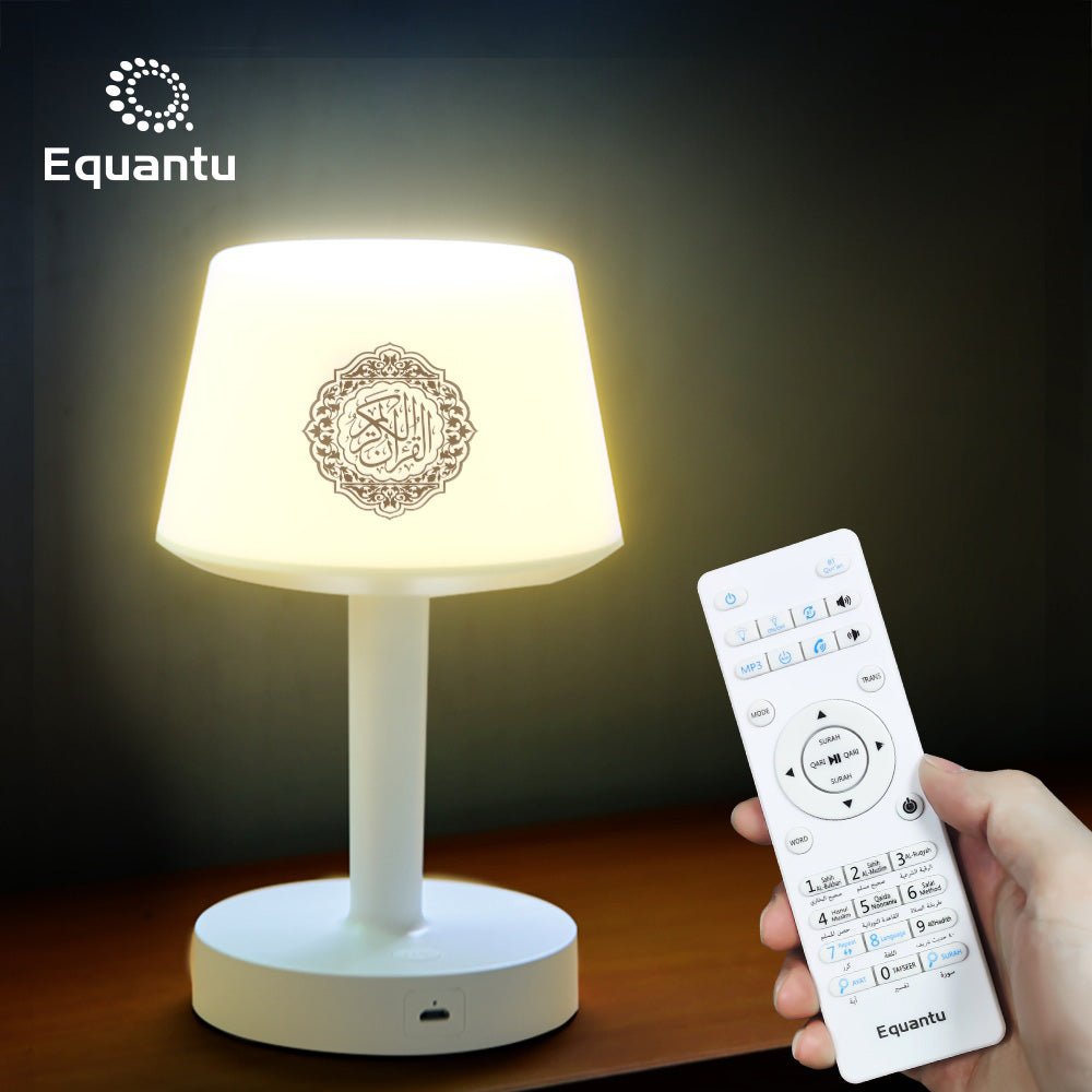 كروني SQ-917 مكبر صوت رقمي مع تطبيق، مصباح طاولة للأطفال، مكبر صوت، تحكم عن بعد، ضوء ليلي، مشغل قرآن