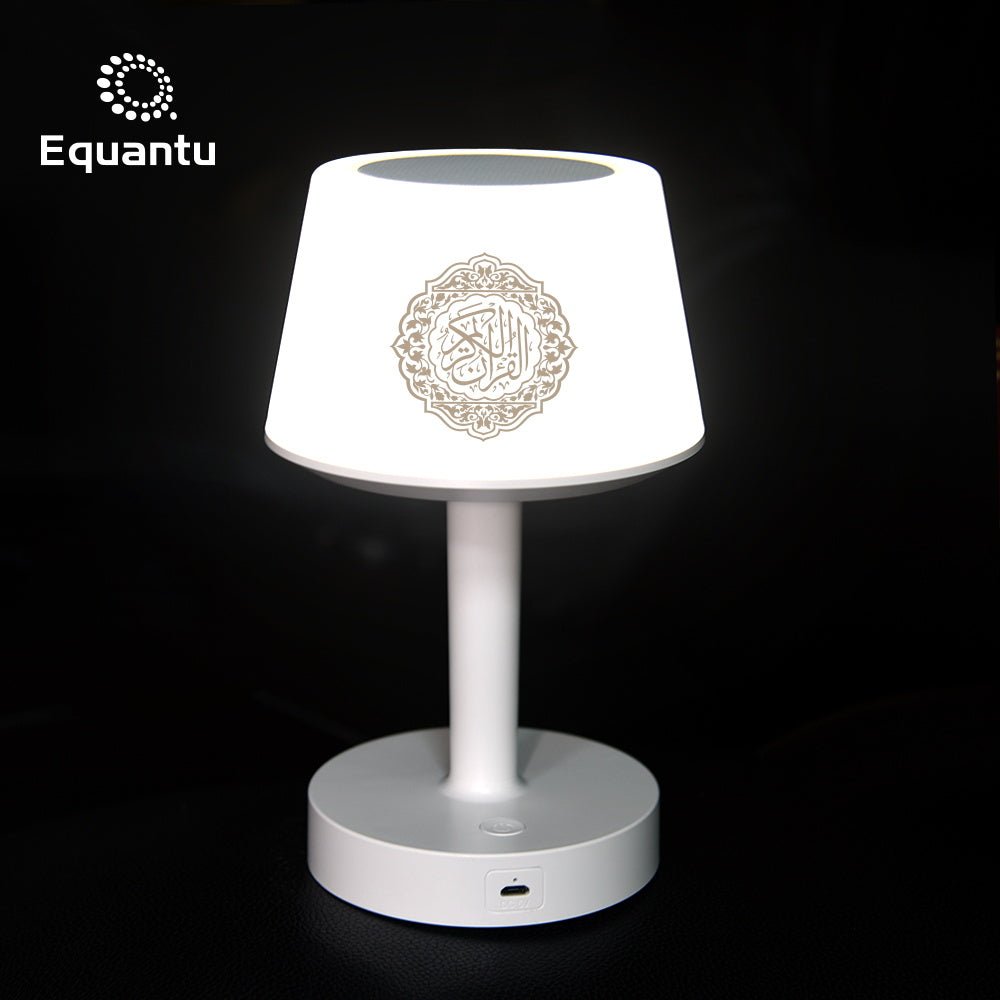 كروني SQ-917 مكبر صوت رقمي مع تطبيق، مصباح طاولة للأطفال، مكبر صوت، تحكم عن بعد، ضوء ليلي، مشغل قرآن